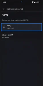 Turn off VPN to fix mobile data connectivity issues on Android and iPhone