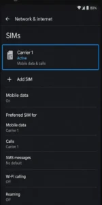Removing and reinserting SIM card to fix mobile data and network detection issues
